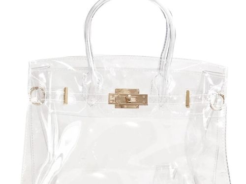 Clear birkin style discount bag