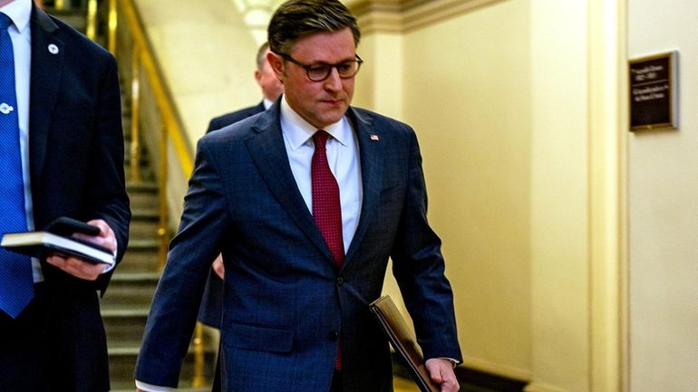 House Speaker Mike Johnson (R-La.) shown on Capitol Hill on...