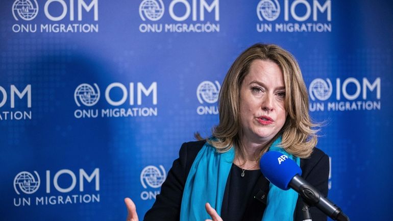 Newly elected 'International Organization for Migration' (OIM) director general Amy...