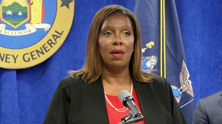 New York Attorney General Letitia James on Wednesday announced a...