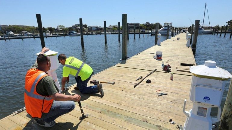 Town of Brookhaven carpenters complete work on one of the...