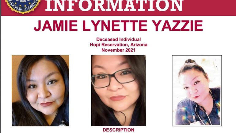 This FBI poster shows Jamie Yazzie, a Navajo woman who...