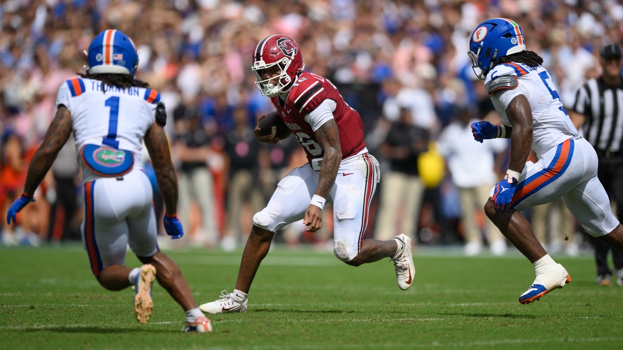 LaNorris Sellers shows up big, and South Carolina stuns No. 16 Florida ...