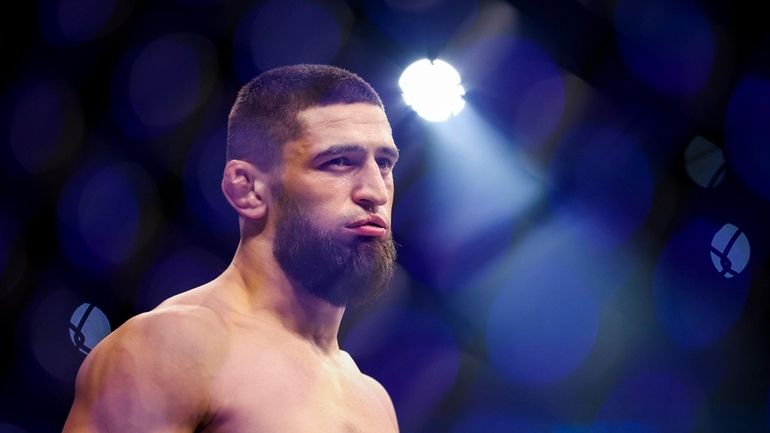  Khamzat Chimaev of Russia prepares for his welterweight fight against...