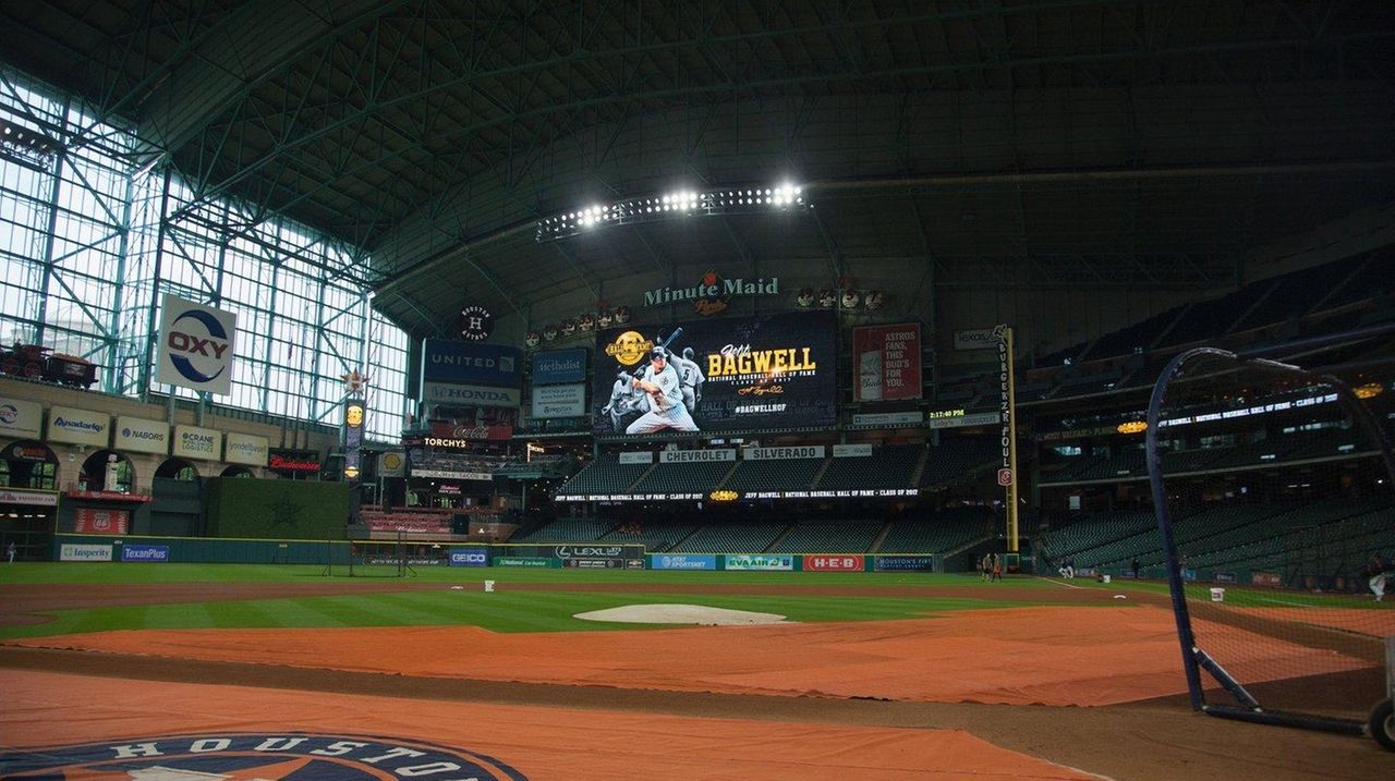 Houston Mayor Sylvester Turner threw out the first pitch as the Astros  returned to Minute Maid Park