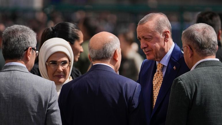 Turkish President and leader of the Justice and Development Party,...