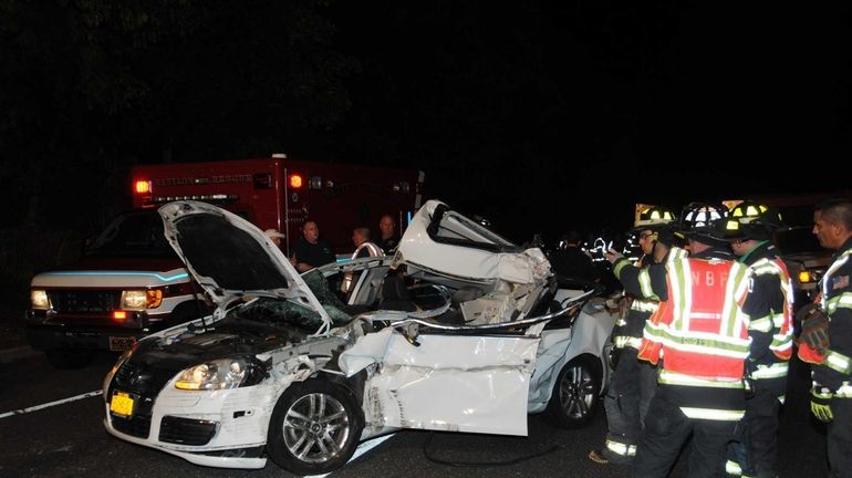 The North Babylon Fire Company and an ambulance from the...