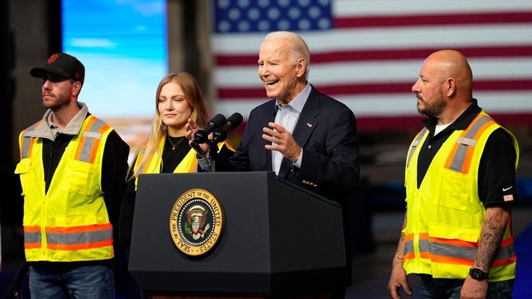 President Joe Biden speaks at CS Wind, Wednesday, Nov. 29,...