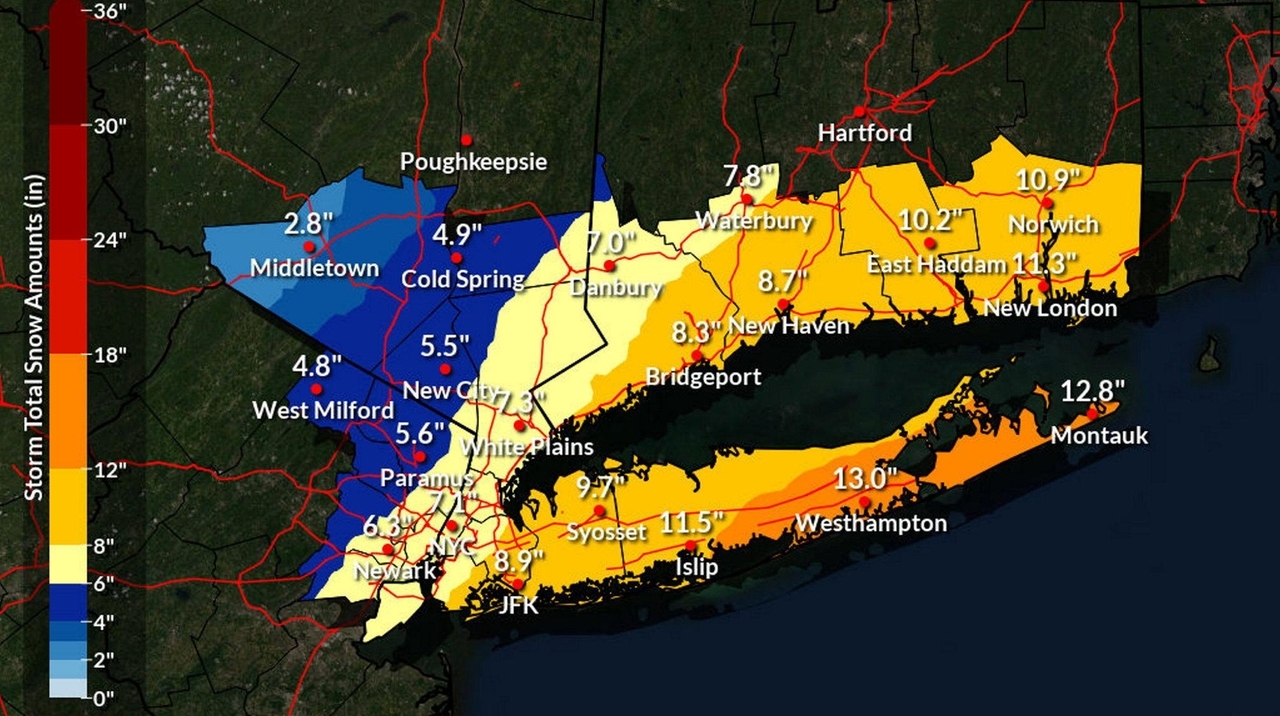 Long Island weather: More than a foot of snow predicted for eastern LI ...
