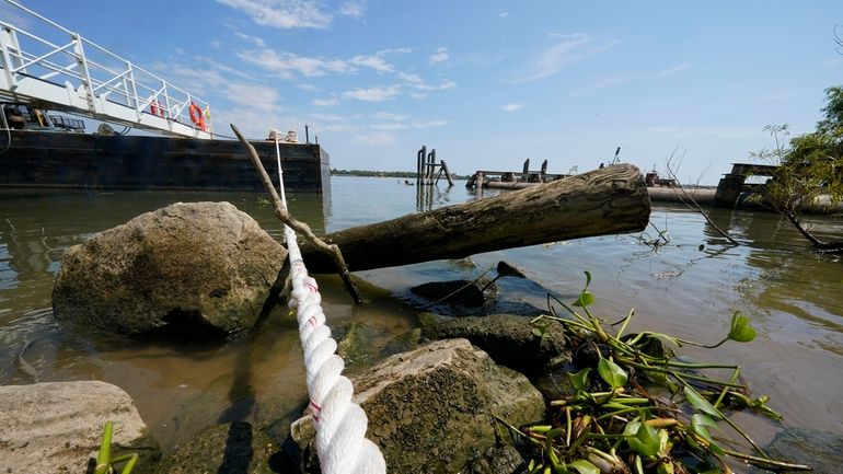 A low water level is seen where sills are being...