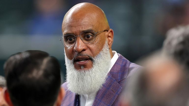 Tony Clark, Executive Director of MLB Players Association, looks on...