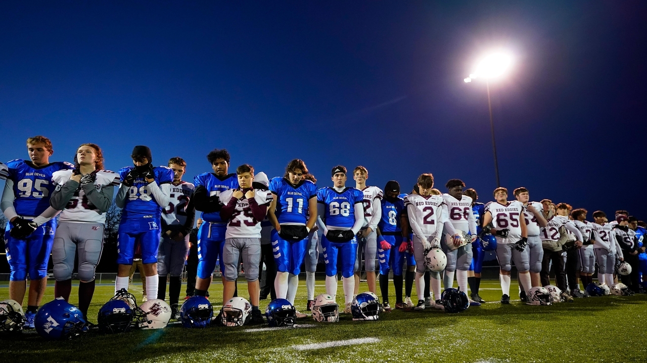 High school football rivals in Maine come together in emotional game ...