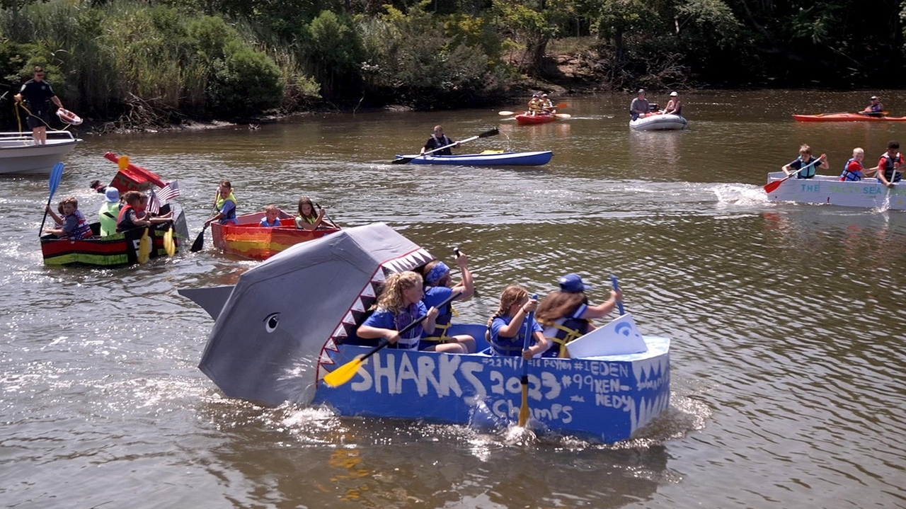 Floating their 'boats' in Riverhead - Newsday