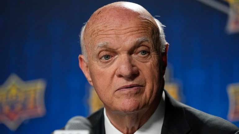 New York Islanders president and general manager Lou Lamoriello at...