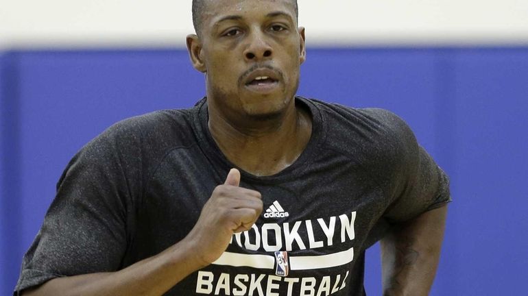 Paul Pierce runs during training camp at Duke. (Oct. 2,...