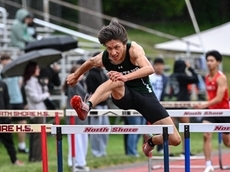 Dominick Rios of Valley Stream North doubles up on hurdles titles