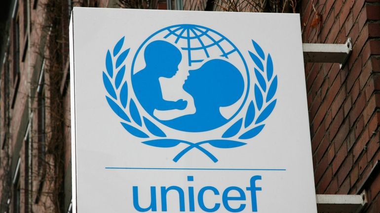 The UNICEF logo is seen at the German UNICEF headquarters...