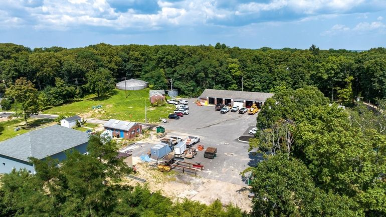 Public works and water supply facilities near Ridge Road in...