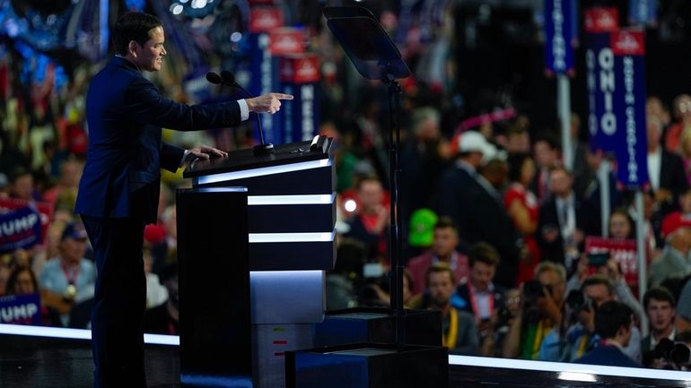 Sen. Marco Rubio R-FL., speaks during the Republican National Convention...