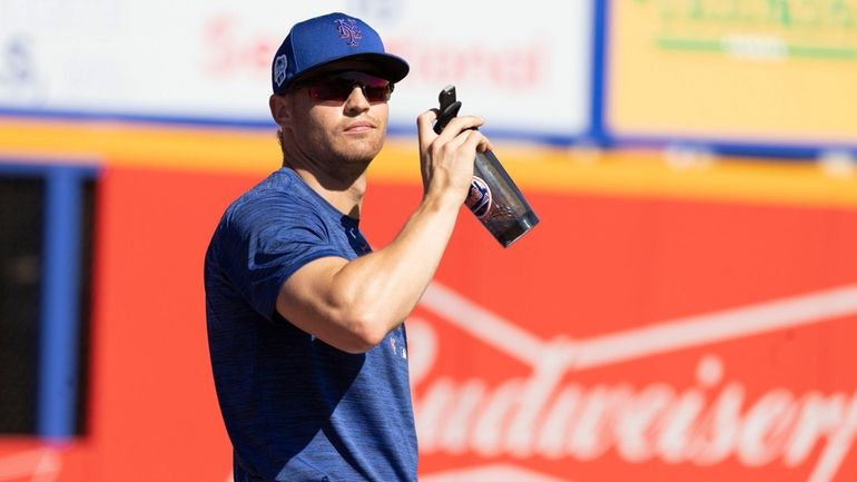 New York Mets outfielder Brandon Nimmo during a spring training...