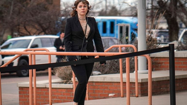 Hannah Gutierrez-Reed arrives at the First Judicial District Courthouse in...