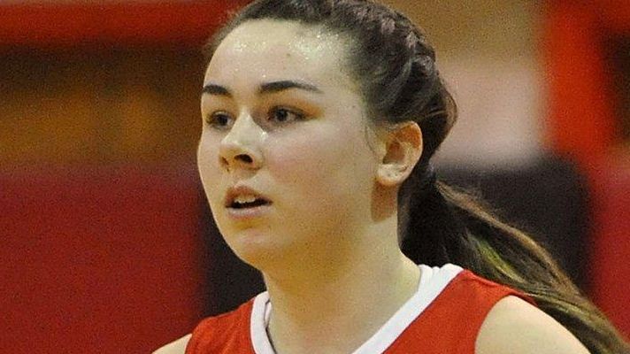 Emily Meyer during a St. John the Baptist basketball game.