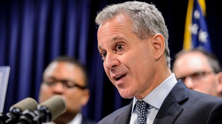 State Attorney General Eric Schneiderman at his office on Broadway,...