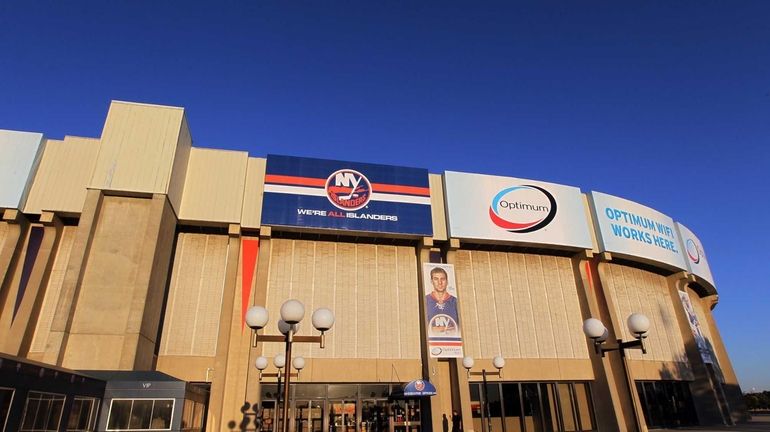 A view of Nassau Coliseum before the New York Islanders...