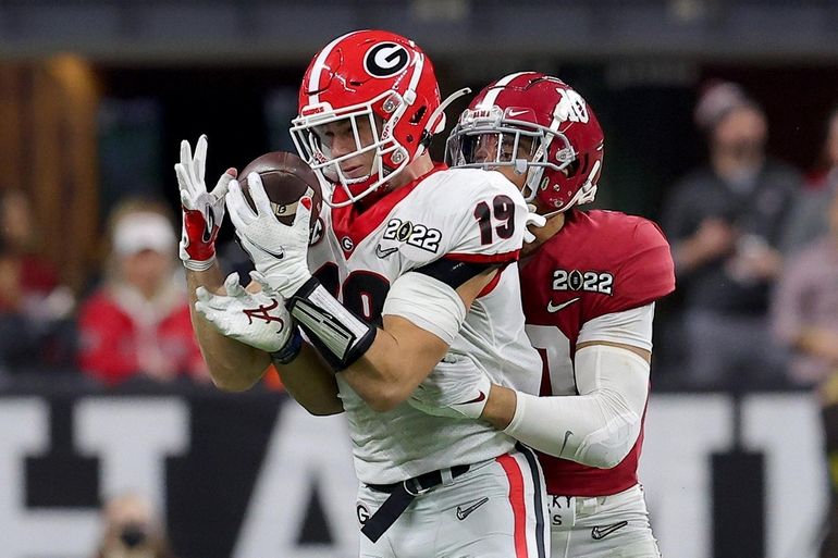 Trending] New Bulldogs #19 Brock Bowers Jersey White Game