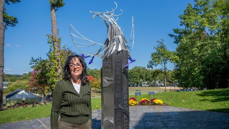 “This is not a memorial," said Smithtown artist Susan Buroker, above...