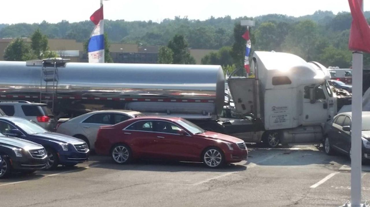 Trucker choking on Dr Pepper crashes into 23 new cars, cops say Newsday