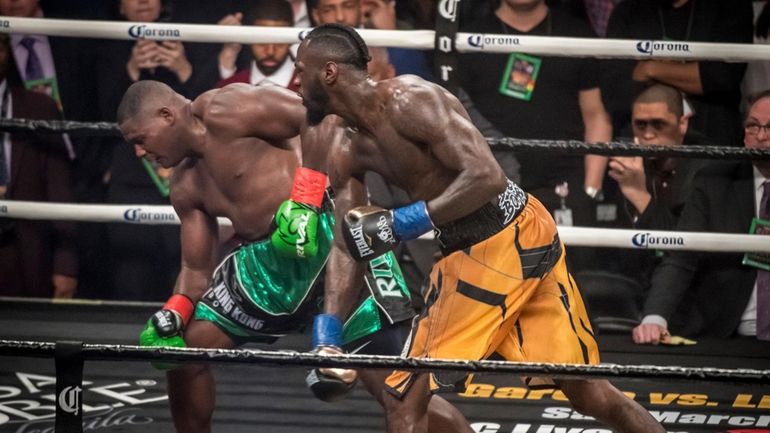 Deontay Wilder knocks out Luis Ortiz in the 10th round...