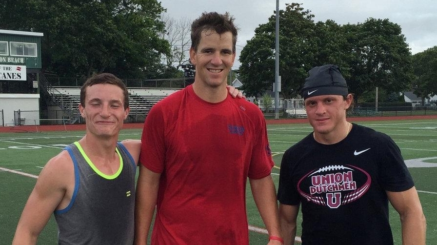 Westhampton High football players run routes for area resident Eli ...