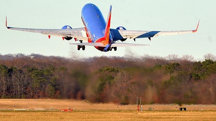 A Southwest Airline 737 plane taking off in March at...