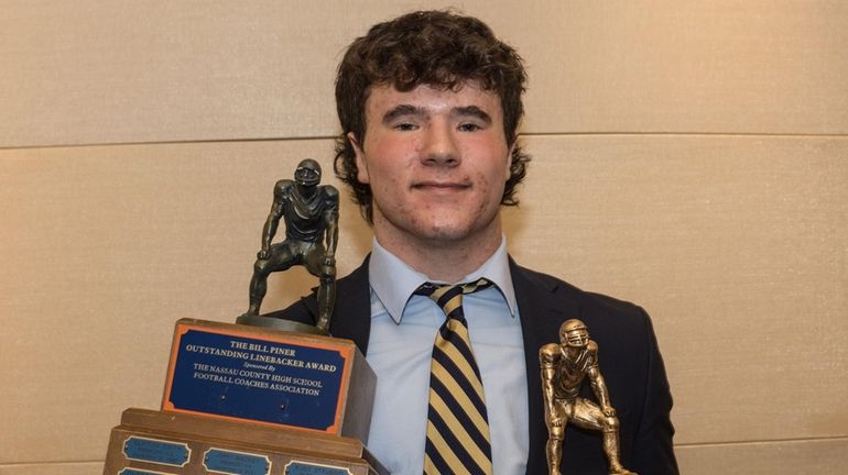 Ryan Wieczorek of Massapequa is the Bill Piner Linebacker Award...