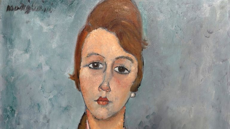 "La Jeune Lolotte (La Médaillon)" was painted by Amedeo Modigliani...
