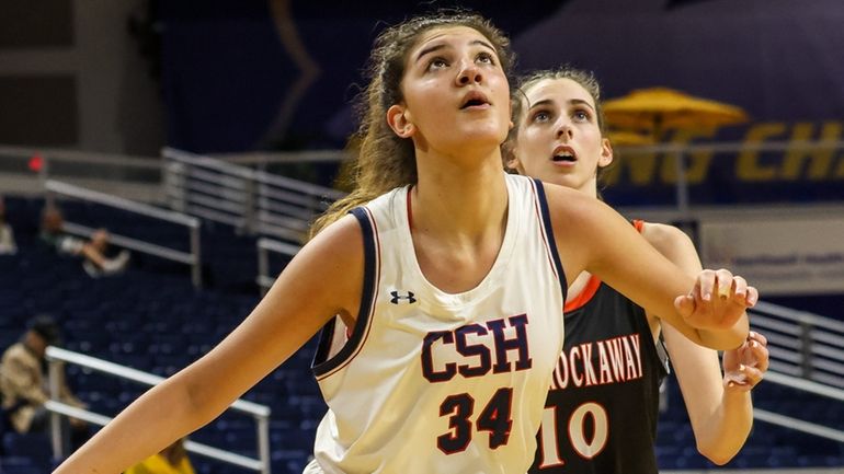 Cold Spring Harbor's Cleo Dallaris and Emma Poland of East...