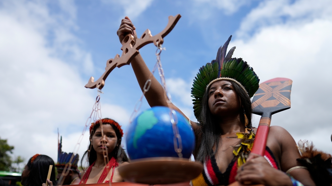 Indigenous march in Brazil to demand more land be set aside for their ...