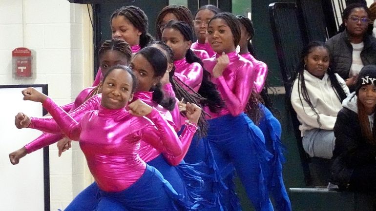 Majorettes of Jack & Jill of America Suffolk County perform at...