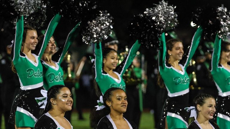 The Famingdale Dalerettes perform at halftime of a Nassau Conference...