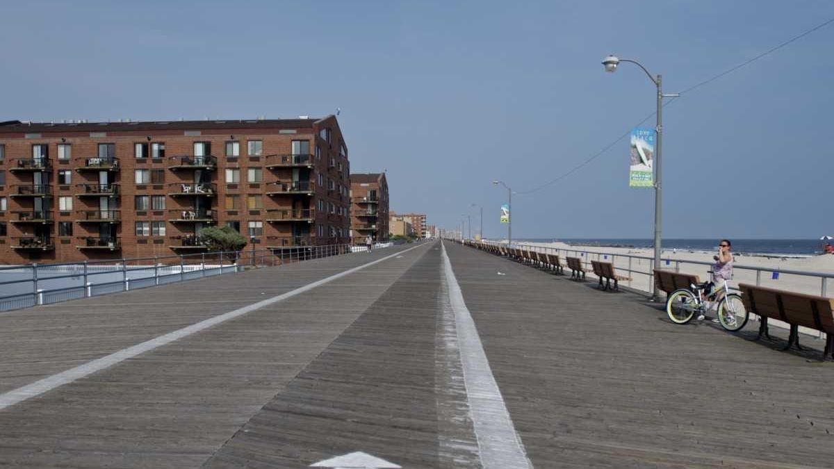 Long Beach boardwalk lights going green Newsday