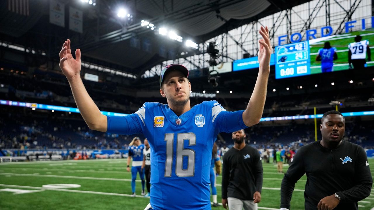 Leaving Ford Field after covering the high school football games