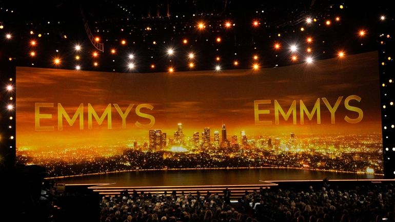 A view of the stage at the Primetime Emmy Awards...