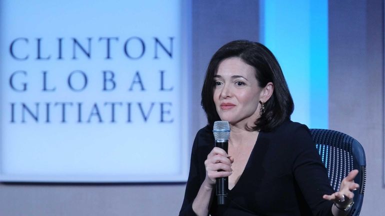 Sheryl Sandberg, chief operating officer of Facebook Inc., speaks during...