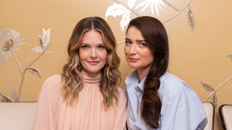 Meghann Fahy, left, and Eve Hewson pose for a portrait...