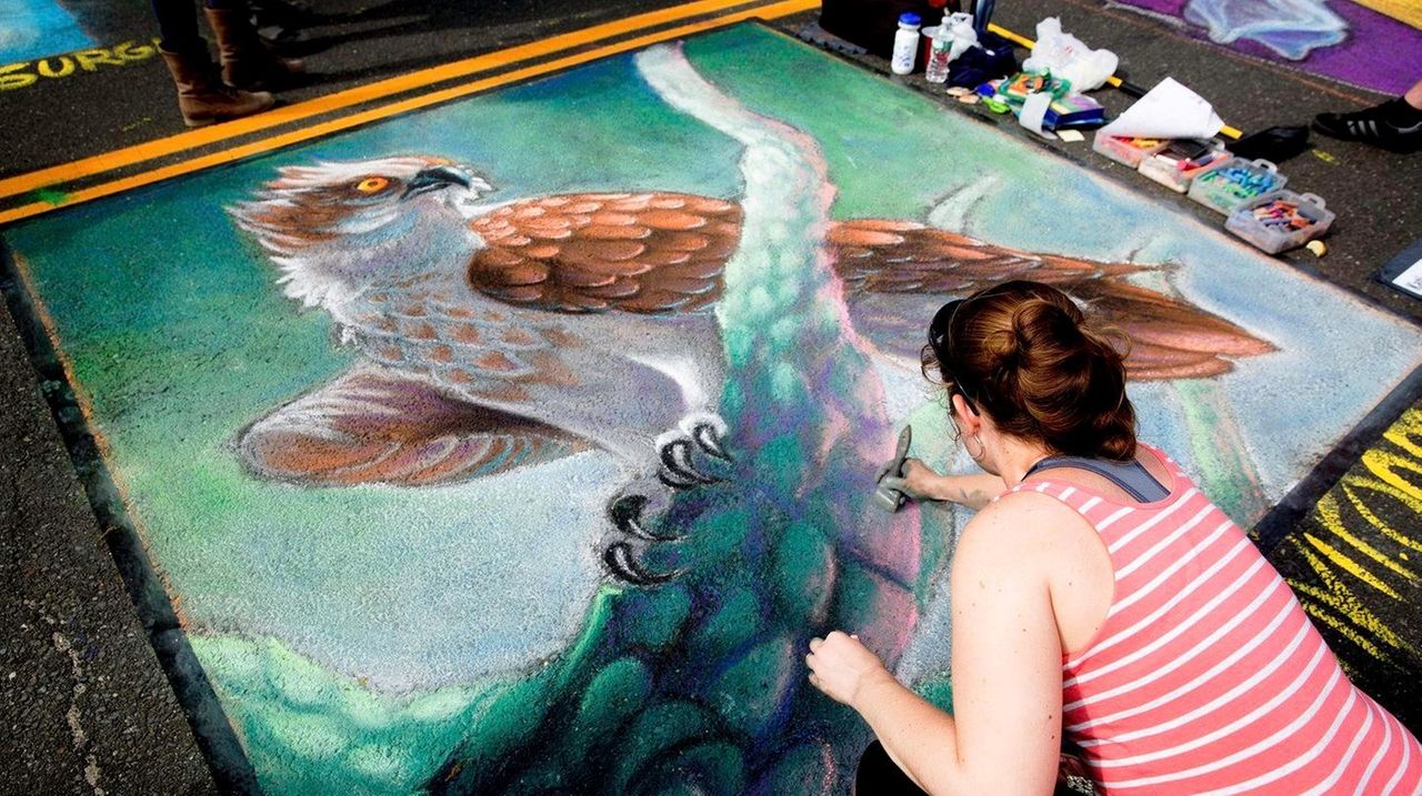 Street painting festival brightens Riverhead - Newsday