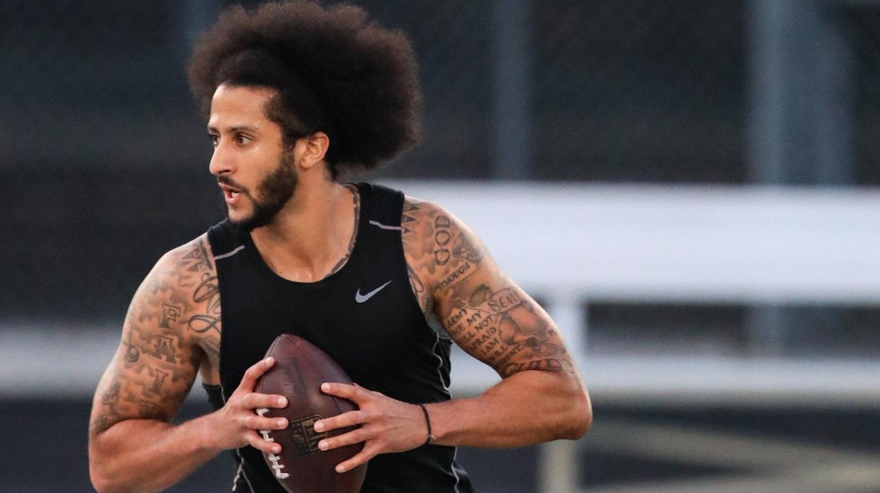 Colin Kaepernick throws for 40 minutes after workout moved - Newsday