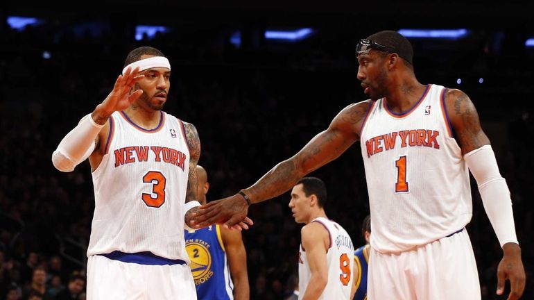 Kenyon Martin of the Knicks enter the game against the...