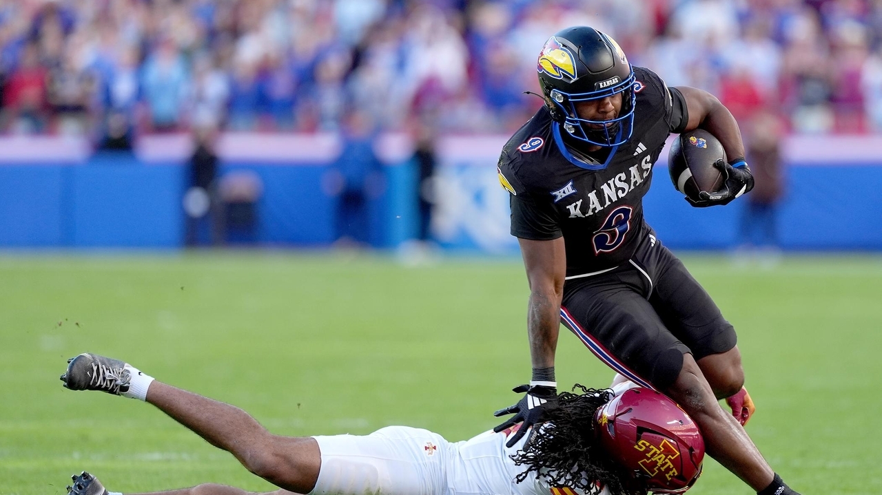 Devin Neal sets Kansas career rushing records in 45-36 victory over No ...