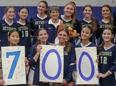 Bethpage girls volleyball coach Anne DiPrima notches her 700th career win